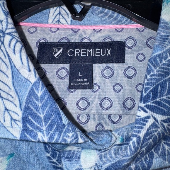 Cremieux Key West Button Down Shirt Mens Large Tropical Floral Blue White NEW - Picture 2 of 7